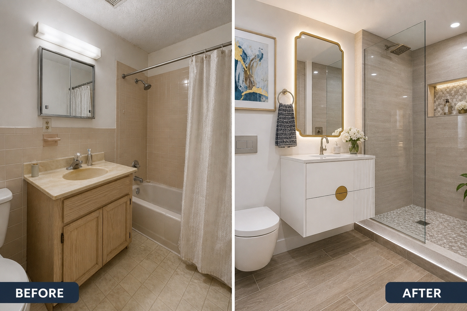 Master Bathroom Fort Myers, FL — NG Construction SWFL